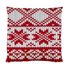 Crimson Knitting Pattern Background Vector Standard Cushion Case (two Sides) by BangZart