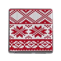 Crimson Knitting Pattern Background Vector Memory Card Reader (square) by BangZart