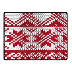 Crimson Knitting Pattern Background Vector Double Sided Fleece Blanket (small)  by BangZart