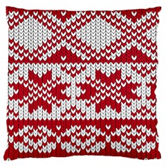 Crimson Knitting Pattern Background Vector Standard Flano Cushion Case (one Side) by BangZart