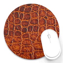 Crocodile Skin Texture Round Mousepads by BangZart