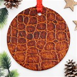 Crocodile Skin Texture Round Ornament (Two Sides) Front