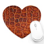 Crocodile Skin Texture Heart Mousepads Front