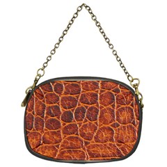 Crocodile Skin Texture Chain Purses (one Side) 