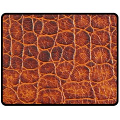 Crocodile Skin Texture Fleece Blanket (medium)  by BangZart