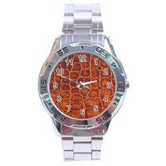 Crocodile Skin Texture Stainless Steel Analogue Watch by BangZart