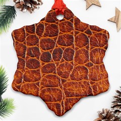 Crocodile Skin Texture Snowflake Ornament (two Sides) by BangZart