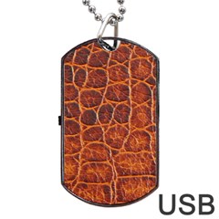 Crocodile Skin Texture Dog Tag Usb Flash (one Side) by BangZart