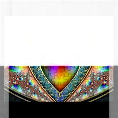 Rainbow Fractal Rectangular Jigsaw Puzzl by BangZart