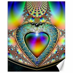 Rainbow Fractal Canvas 16  X 20   by BangZart