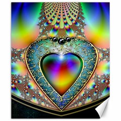 Rainbow Fractal Canvas 20  X 24   by BangZart