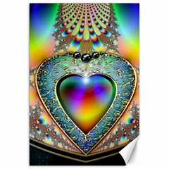 Rainbow Fractal Canvas 20  X 30   by BangZart