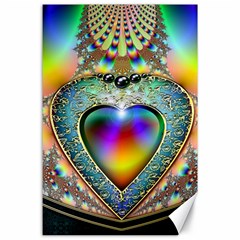 Rainbow Fractal Canvas 24  X 36  by BangZart