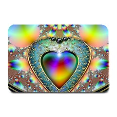 Rainbow Fractal Plate Mats by BangZart