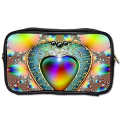 Rainbow Fractal Toiletries Bags by BangZart