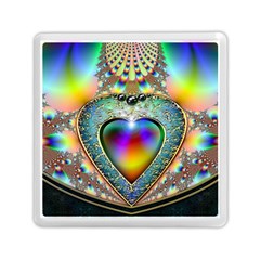 Rainbow Fractal Memory Card Reader (square)  by BangZart