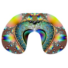 Rainbow Fractal Travel Neck Pillows by BangZart