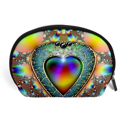 Rainbow Fractal Accessory Pouches (large)  by BangZart