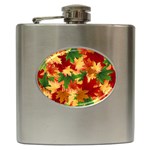 Autumn Leaves Hip Flask (6 oz) Front