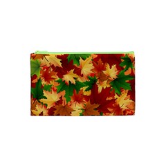 Autumn Leaves Cosmetic Bag (xs) by BangZart