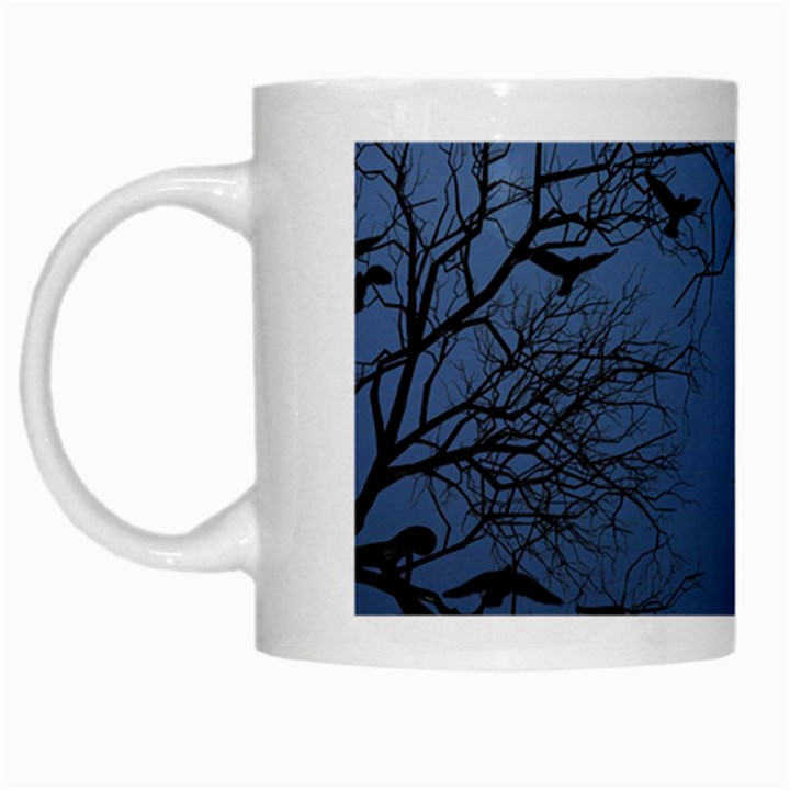 Crow flock  White Mugs