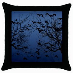 Crow Flock  Throw Pillow Case (black) by Valentinaart