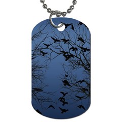 Crow Flock  Dog Tag (one Side) by Valentinaart