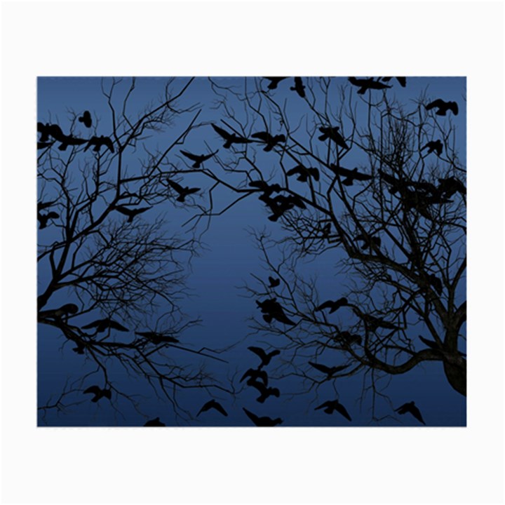 Crow flock  Small Glasses Cloth