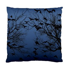 Crow Flock  Standard Cushion Case (two Sides) by Valentinaart