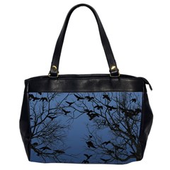 Crow Flock  Office Handbags (2 Sides)  by Valentinaart