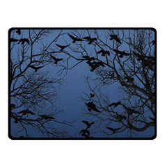 Crow Flock  Fleece Blanket (small) by Valentinaart