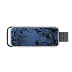 Crow Flock  Portable Usb Flash (one Side) by Valentinaart