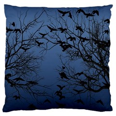 Crow Flock  Standard Flano Cushion Case (one Side) by Valentinaart