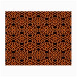 Triangle Knot Orange And Black Fabric Small Glasses Cloth (2-Side) Front