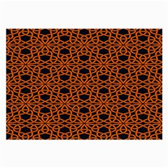 Triangle Knot Orange And Black Fabric Large Glasses Cloth by BangZart