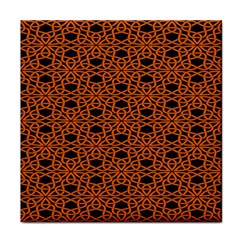 Triangle Knot Orange And Black Fabric Face Towel by BangZart