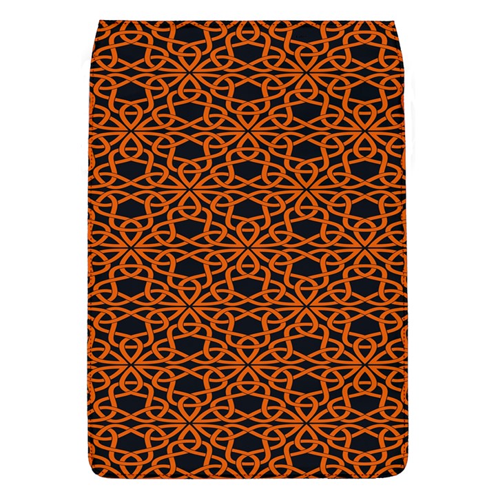 Triangle Knot Orange And Black Fabric Flap Covers (L) 