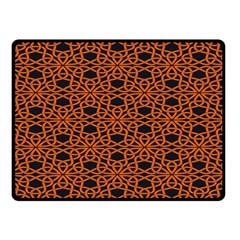 Triangle Knot Orange And Black Fabric Double Sided Fleece Blanket (small)  by BangZart