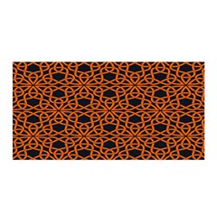 Triangle Knot Orange And Black Fabric Satin Wrap by BangZart