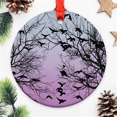 Crow Flock  Ornament (round) by Valentinaart