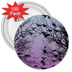 Crow Flock  3  Buttons (100 Pack)  by Valentinaart