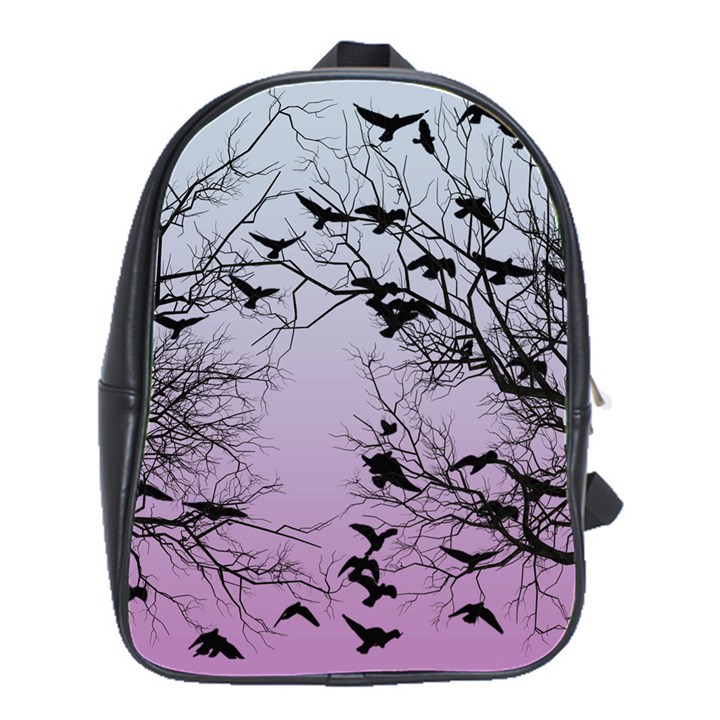 Crow flock  School Bags(Large) 