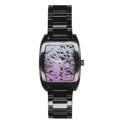 Crow Flock  Stainless Steel Barrel Watch by Valentinaart