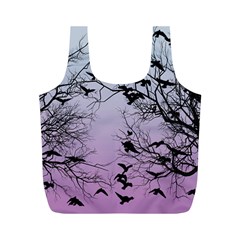 Crow Flock  Full Print Recycle Bags (m)  by Valentinaart