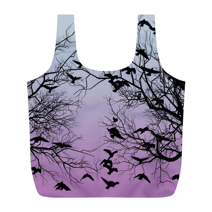 Crow flock  Full Print Recycle Bags (L) 