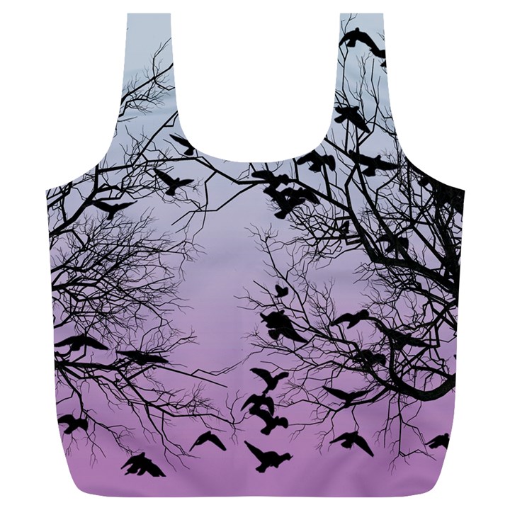 Crow flock  Full Print Recycle Bags (L) 