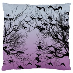 Crow Flock  Standard Flano Cushion Case (two Sides) by Valentinaart