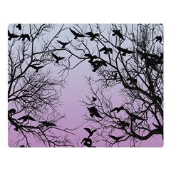 Crow Flock  Double Sided Flano Blanket (large)  by Valentinaart