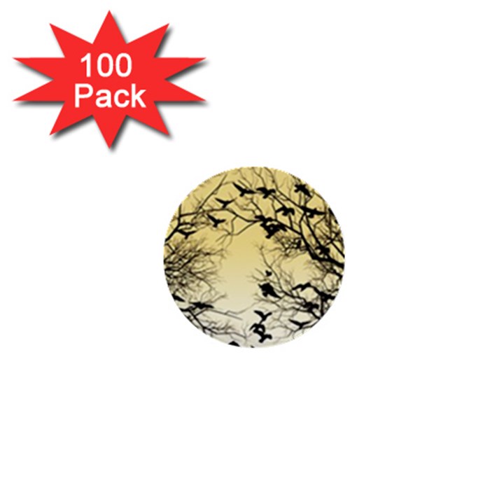 Crow flock  1  Mini Buttons (100 pack) 