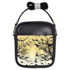 Crow Flock  Girls Sling Bags by Valentinaart